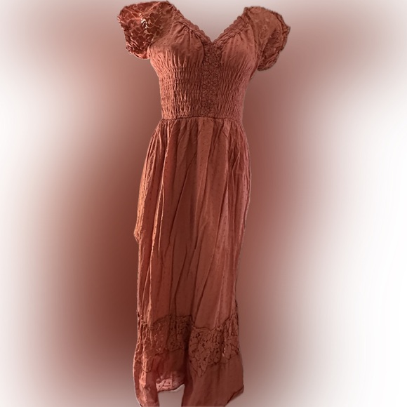 ANNA KAY Terracotta Maxi dress A-Line size Large - Picture 1 of 8
